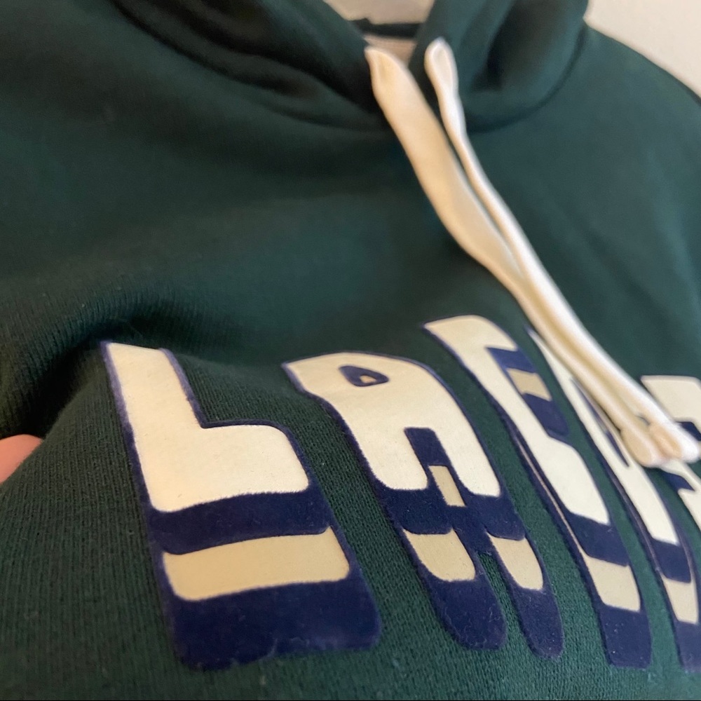 Lacoste NEW 3D Logo Hoodie Sweatshirt Velvet Green - Picture 5 of 8